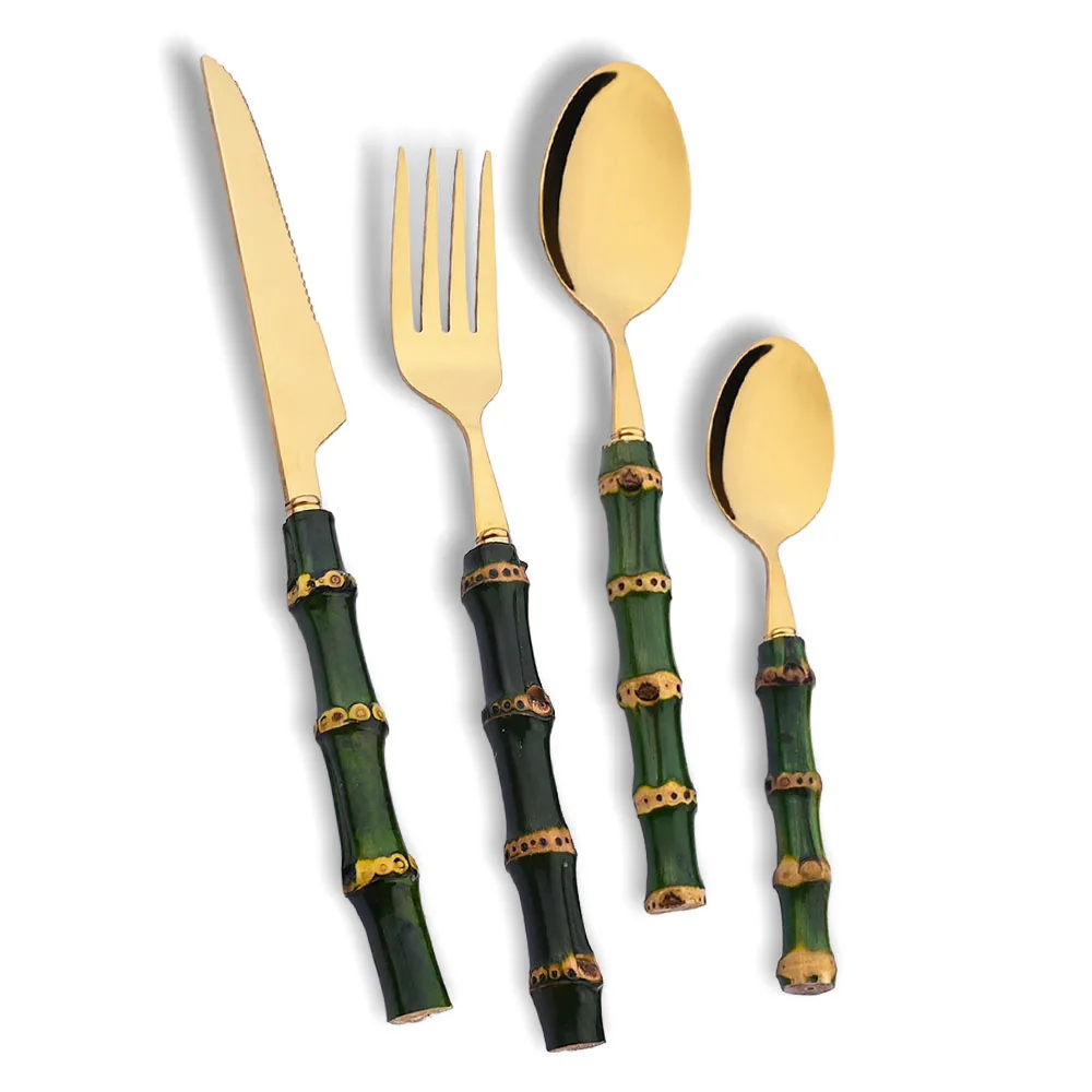 Kitchen Gadgets Green - Conjunto de Talheres de Aço Inoxidável