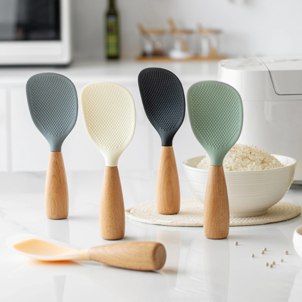 Kitchen Gadgets On Sale - Colher de arroz de silicone antiaderente,