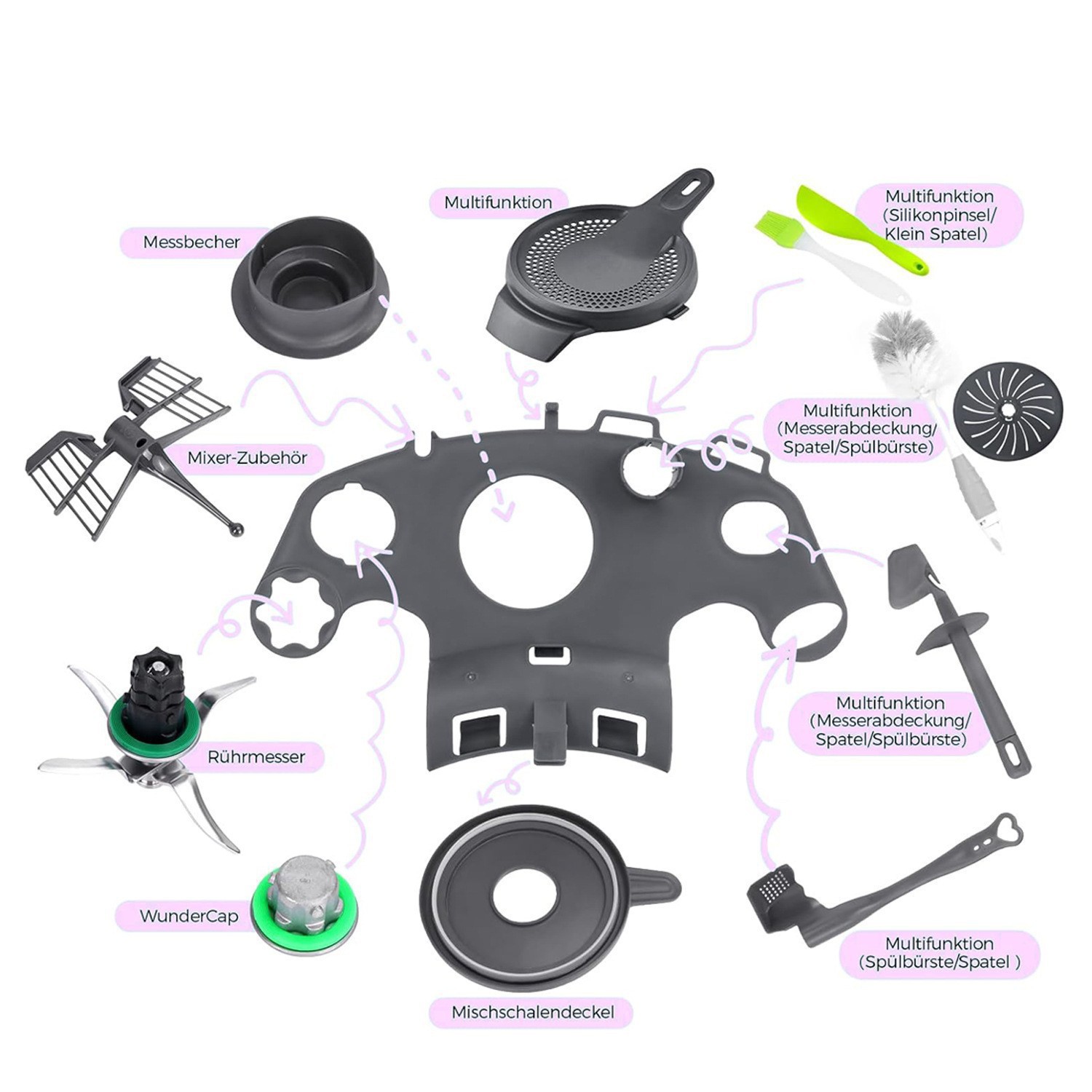 Kitchen Gadgets Thermomix - Suporte Organizador Multifuncional para Cozinha Compatível