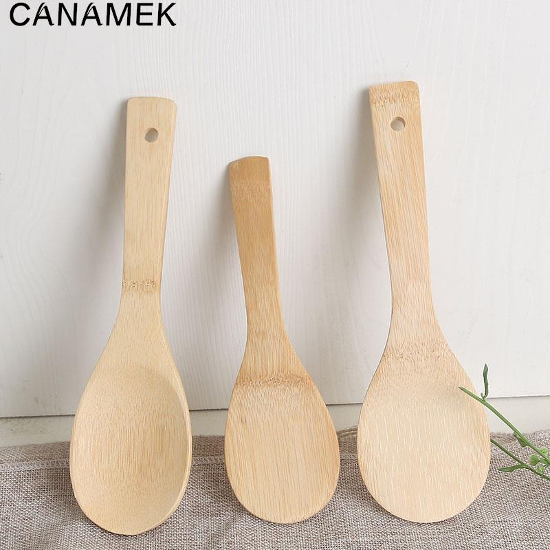 Kitchen Gadgets On Sale - Colher de arroz de bambu, utensílios