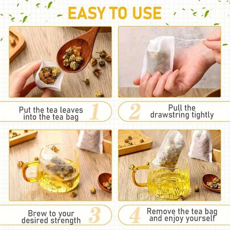100 pçs sacos de chá descartáv - Kitchen Room Gadgets avaliação e preço