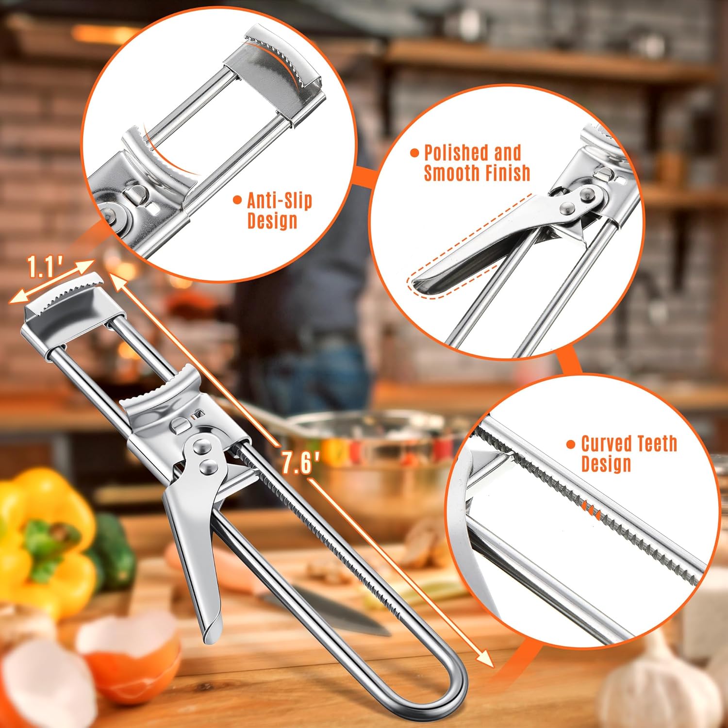 Abridor de jarras de aço inoxi - Kitchen Gadgets Men avaliação e preço