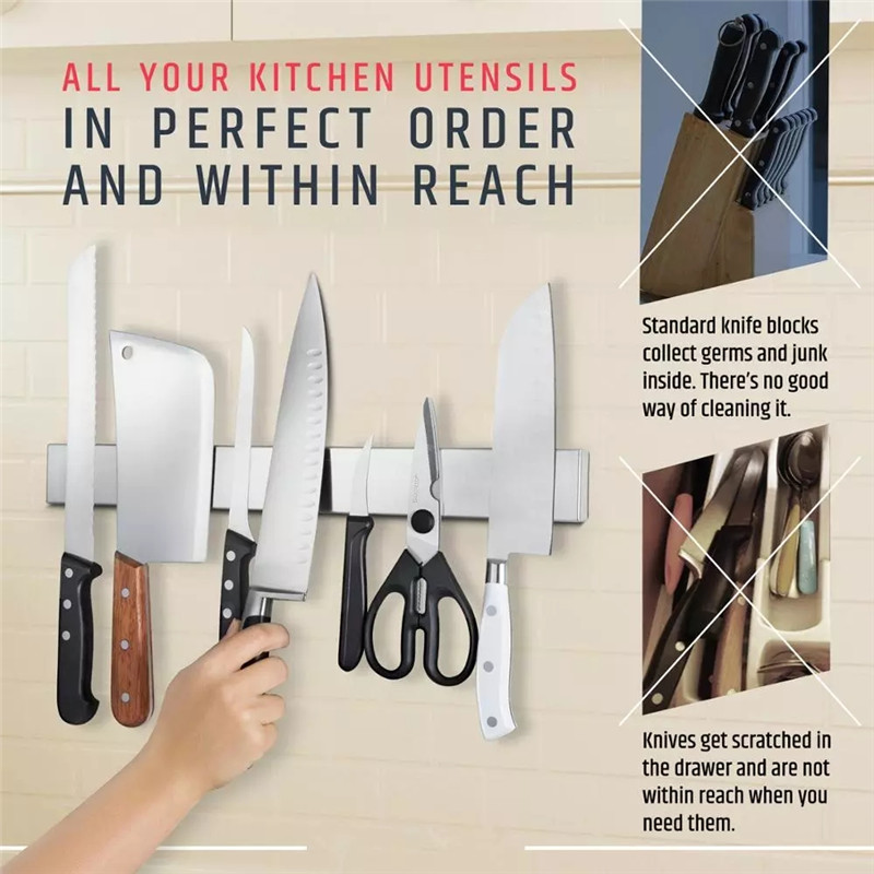Suporte de faca de aço inoxidá - Magnetic Knife Strip avaliação e preço