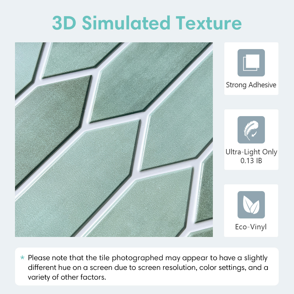 1/10 pces adesivo de telha 3d, - Kitchen Gadgets Green avaliação e preço