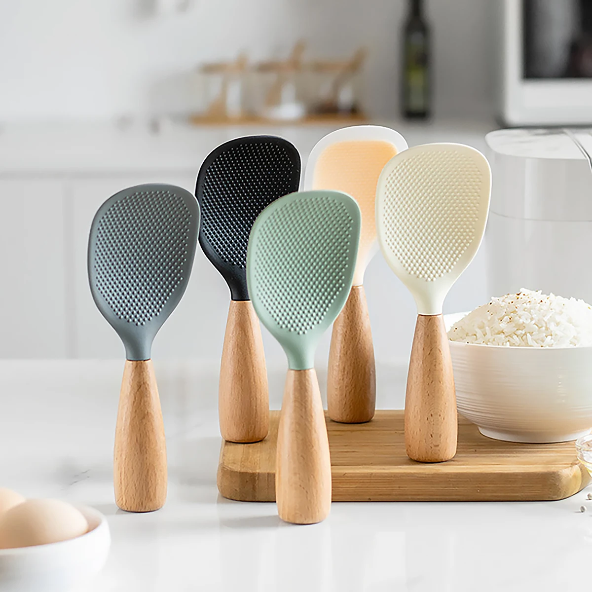 Colher de arroz de silicone su - Kitchen Gadgets On Sale avaliação e preço