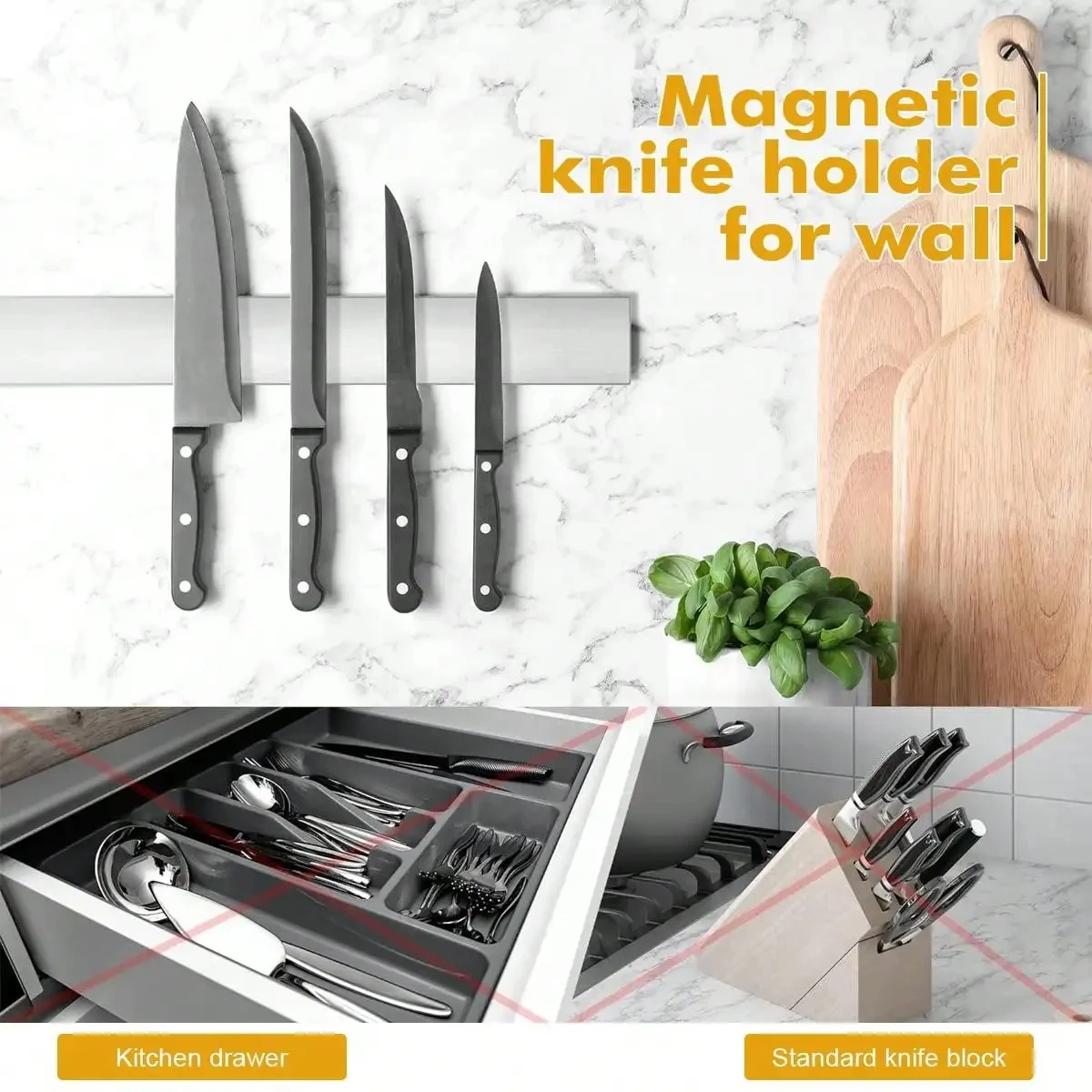 Suporte de faca magnético Lees - Magnetic Knife Strip avaliação e preço